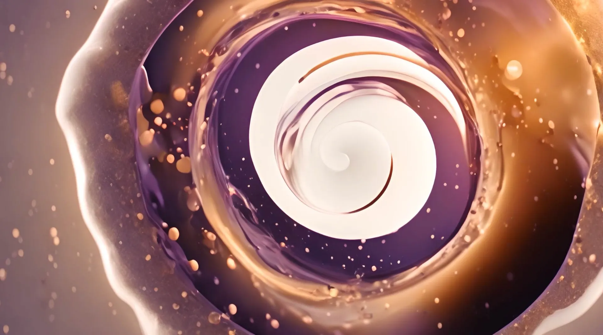 Liquid Gold and Purple Spiral Backdrop Video
